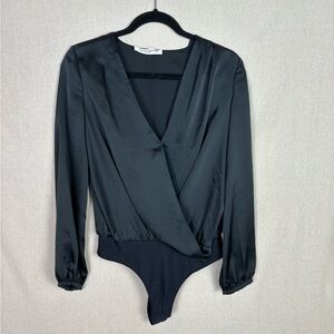 Amanda Uprichard Black Bodysuit Size S